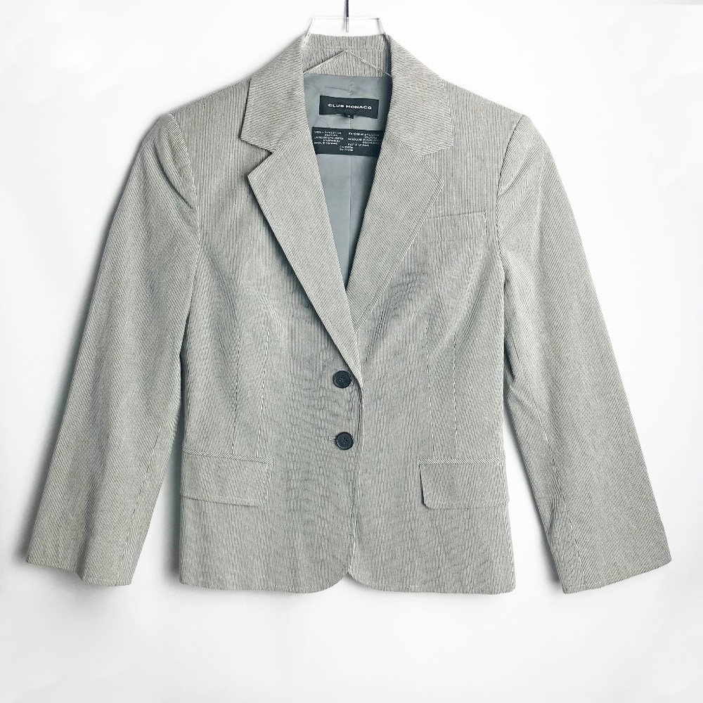 Club Monaco | Find Striped Collared Blazer Size 2
